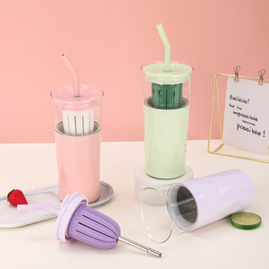 Vaso Multifuncional con Pajita y Filtro para Té, Cuerpo Aislado Desmontable - Product Image 3