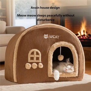 Perrera <span class=keywords><strong>para</strong></span> mascotas con patrón sólido ecológico transfronterizo <span class=keywords><strong>para</strong></span> gatos y <span class=keywords><strong>perros</strong></span>, casa <span class=keywords><strong>de</strong></span> seguridad cálida <span class=keywords><strong>para</strong></span> invierno, <span class=keywords><strong>tela</strong></span> cuadrada rellena <span class=keywords><strong>de</strong></span> algodón PP - Product Image 4
