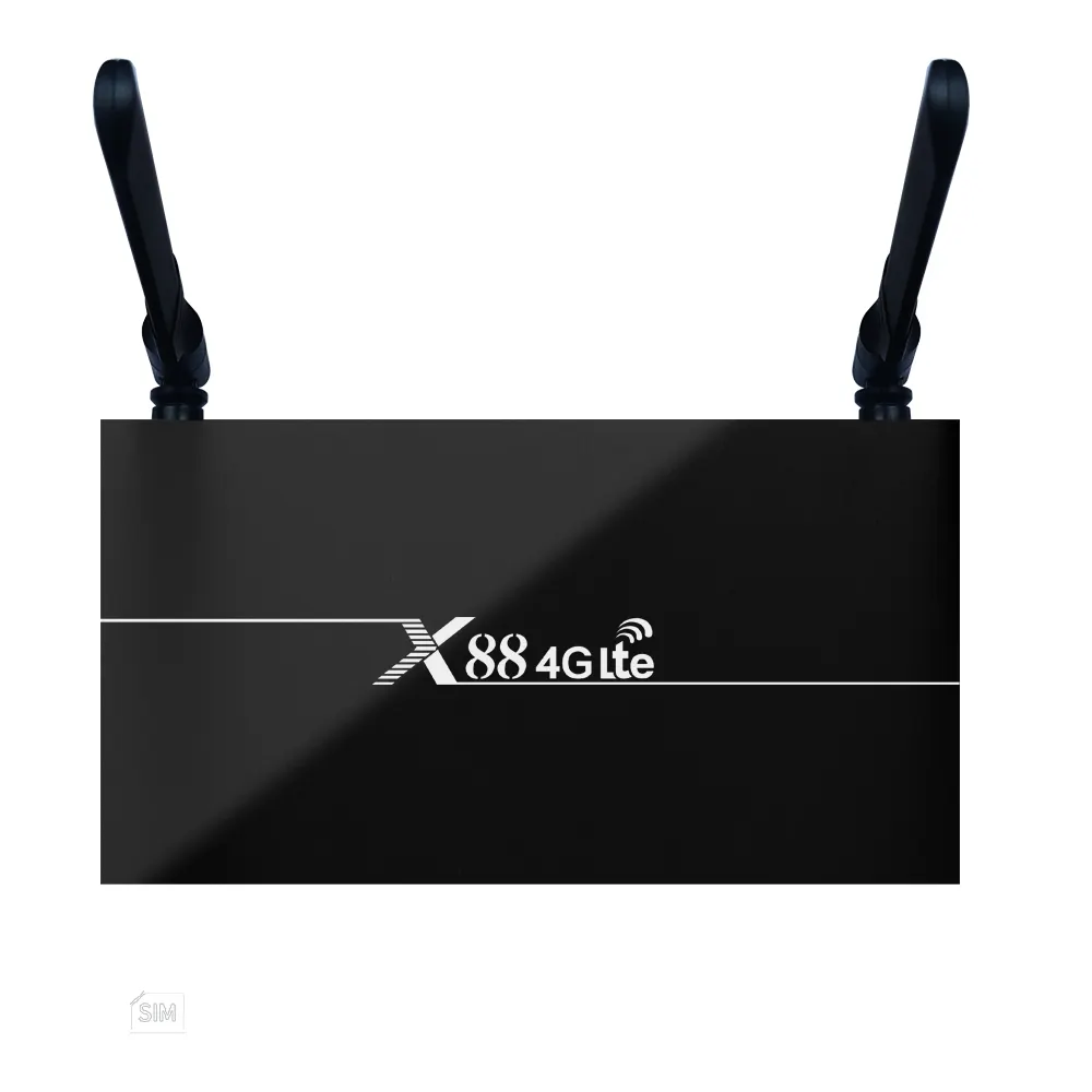 नवीनतम X88 4G LTE 4k टीवी बॉक्स Rk3328 2GB 16G 4G के साथ सेट टॉप बॉक्स सिम कार्ड एंड्रॉयड 9.0