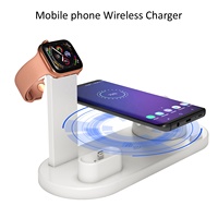 Station de charge sans fil 3-en-1 15W pour certification, transmission 6mm, matériau ABS+PC, prend en charge la montre connectée et les écouteurs