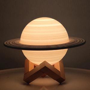 Lámpara Saturno con Luz Nocturna de 16 Colores, Control Remoto y Táctil, Lámpara Lunar Recargable para Navidad y Año Nuevo - Product Image 3