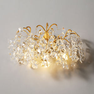 Lámpara de pared de cristal con rama de árbol moderno de nuevo diseño, Fondo de sala de estar, luces doradas decorativas para pared - Product Image 2