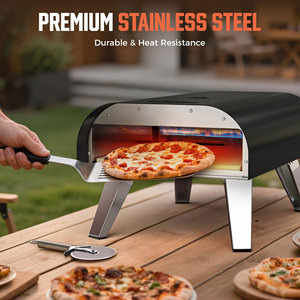 Four à pizza portable à gaz <span class=keywords><strong>pour</strong></span> l'extérieur, en acier inoxydable, 13 pouces, avec <span class=keywords><strong>pierre</strong></span> à pizza - Product Image 5