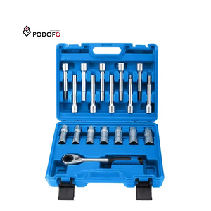Podofo Kit d'outils 18 pièces pour roulements de dôme d'amortisseur, moyeu de direction, suspension et douilles de démontage d'écrous d'amortisseur pour BMW/VW/Benz - Product Image 1