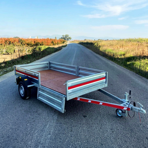 Remolque Utilitario Pequeño de Doble Eje con Laterales de Malla y Rampa, Capacidad de 1600 kg, Remolque para ATV - Product Image 1