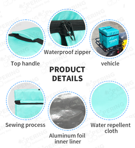 Pering colorido impreso mayor capacidad hielo comida refrigerador bolsa portador reutilizable bolsa de entrega - Product Image 6