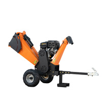 Broyeur de bois à essence GS120 15HP, capacité de 120 mm, broyeur de branches d'arbres pour une production de paillis organique à haute efficacité pour le jardin