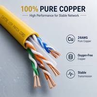 Cable de Red Ethernet LAN Cat5e UTP CCA de Alta Gama, con Conector RJ45 Antienredos, Certificado CE/FCC, Longitud Personalizable para Dispositivos Inteligentes