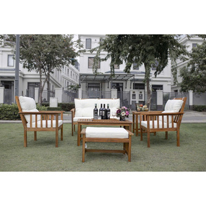 ชุดโซฟาขาไม้สไตล์มินิมอลลิสต์หรูหราปรับแต่งได้ OEM OEM OEM ของตกแต่งบ้านสไตล์เวียดนาม - Product Image 2