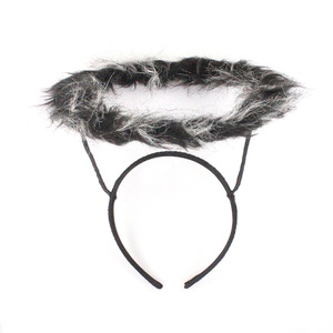 Serre-tête Halo d'ange noir avec plumes, pince à cheveux, accessoire de costume d'Halloween - Product Image 3