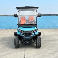 Carrito de Golf Eléctrico Personalizado con Seis Asientos Delanteros, Batería de Litio, Homologado para Circular por la Calle, Modelo Certificado para Turismo y Campos de Golf