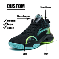 ODM Vente en gros Chaussures de sport décontractées à logo personnalisé en mesh Chaussures de basket-ball pour hommes