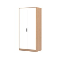 Minimalist Light Wood Twin Hotel Full Furniture Set Flat Headboard Storage Bed Wardrobe Work Desk Complete Guest Room Kit