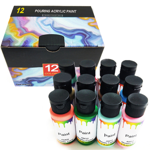Juego <span class=keywords><strong>de</strong></span> pintura acrílica prémium premezclada, flujo alto, 12 colores, 59ml - Product Image 1