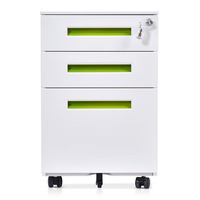 Armoire à tiroirs mobile en métal à 3 tiroirs - Armoire de classement moderne pour la maison, le bureau et l'école