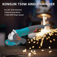 Meuleuse d'angle 750W 11000 tr/min, disque de meulage de 4 1/2 pouces, outil électrique manuel pour travaux sur métal