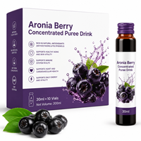 Bebida Concentrada de Aronia Natural, Puré de Aronia, Bebida Antioxidante con Polifenoles, Proveedor de Marca Privada