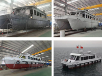 Catamaran de luxe en acier personnalisable de 62 pieds, ferry pour 40 passagers avec moteur interne pour les opérations de tourisme et de visites touristiques