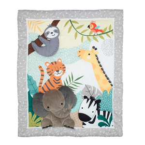 Ensemble de literie pour bébé et tout-petit comprenant une couette à motifs de dessins animés, un drap-housse pour lit de bébé, une jupe de lit - Product Image 3