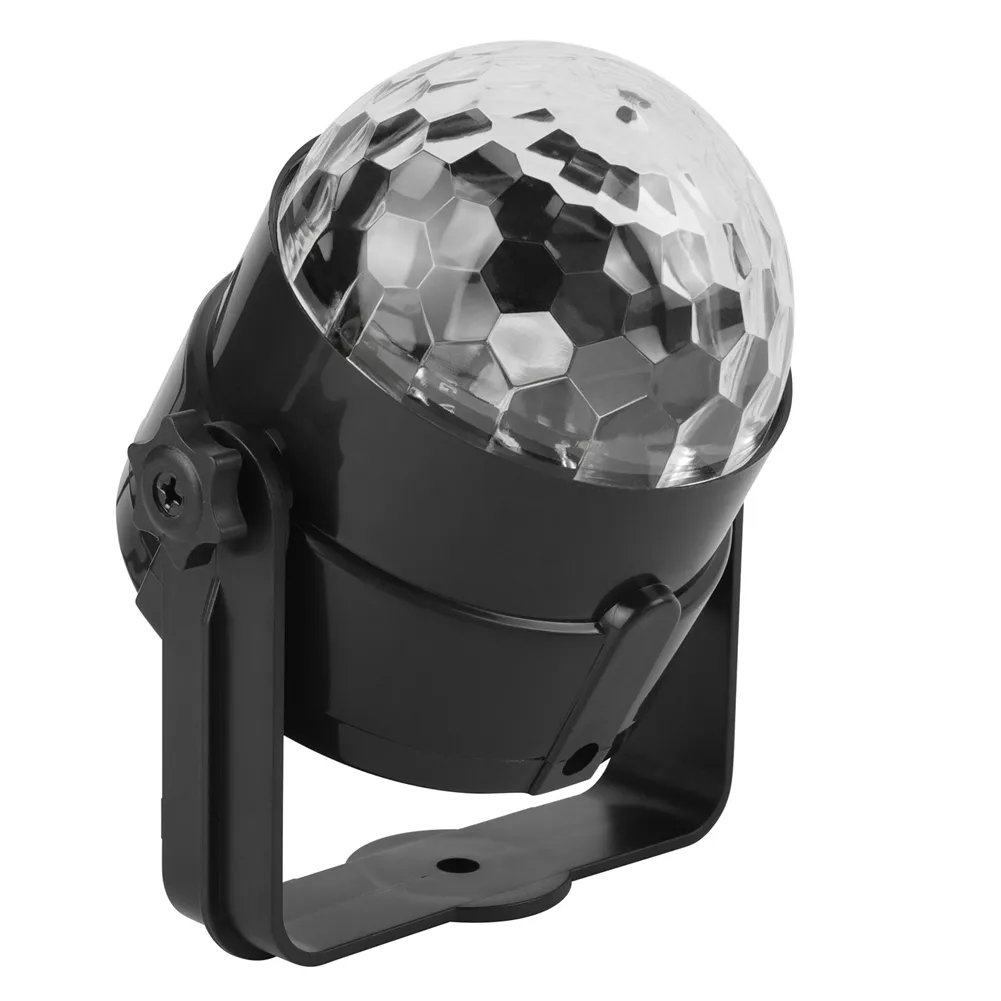 Lumières LED RGB Disco, son activé à distance, bon marché, éclairage de fête DJ, boule magique en cristal