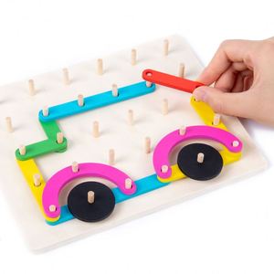 Juego de bloques de construcción de madera educativos, rompecabezas de apilamiento, clasificador de formas y colores, tablero de actividades, juego de clasificación - Product Image 4