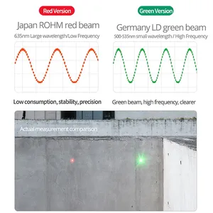 Télémètre laser vert 50-100 m avec fonction d'angle électronique et fonctions de mesure multiples pour utilisation en extérieur - Product Image 1