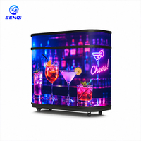 Meja DJ Kreatif dengan Layar LED, Ukuran Dapat Disesuaikan, Layar LED Meja dengan Kecerahan 800cd, P4 LED Bar Counter