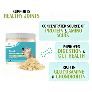 Poudre de Bouillon d'Os pour Animaux de Compagnie OEM/ODM, Stimulant d'Appétit, Vente en Gros, Nouveau Complément Nutritionnel pour Chiens et Chats - Product Image 2