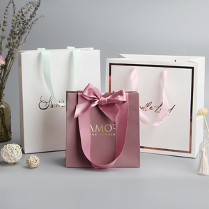 Bolso <span class=keywords><strong>de</strong></span> regalo <span class=keywords><strong>de</strong></span> papel impreso con logotipo personalizado <span class=keywords><strong>de</strong></span> boda <span class=keywords><strong>de</strong></span> portador <span class=keywords><strong>de</strong></span> lujo blanco pequeno con asa - Product Image 6