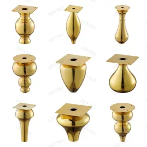 JIEYING Saudi Arabia Gold Bed Couch Cabinet Leg Metal Feet Furniture Parts Sofa Hardware Accessories