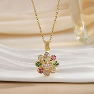 हॉट सेलिंग ट्रेंडी स्टेटमेंट सोना स्टेनलेस स्टील हार्ट तितली पेलेंट चेन महिलाओं के लिए हार डिजाइन उपहार गहने - Product Image 2