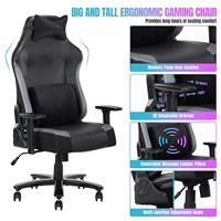 Grande-Bretagne haute qualité Sedie Gaming mécanisme d'inclinaison noir cuir synthétique Pu ordinateur Style course Gamer Chaise chaise de jeu