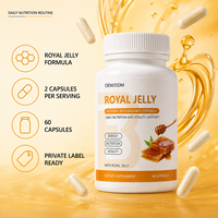 Capsules de Gelée Royale Formule Personnalisée Vitalité Quotidienne Nutrition Abeille Bouteille Complément Alimentaire Fournisseur OEM ODM Marque Privée