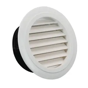 Ventilasi terminal ducting mall hotel Bandara diffuser katup cakram udara ABS plastik dapat diatur bentuk bundar 80-200mm