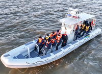 Bateau de patrouille Liya RIB, fabricant de bateaux pneumatiques Hypalon à grande vitesse de 34 pieds (10 m) à deux moteurs, à vendre