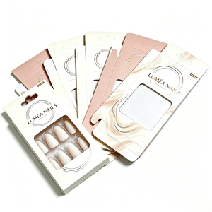 Boîte de présentation de luxe vide pour faux ongles à presser, avec fenêtre, vente en gros directe usine - Product Image 2