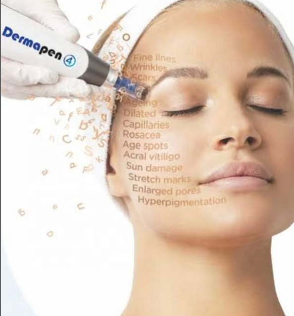 Dermapen 4 Needle Free Roller Microneedling Pen for Facial Skin Rejuvenation Acne Scar Removal Anti-Aging Collagen