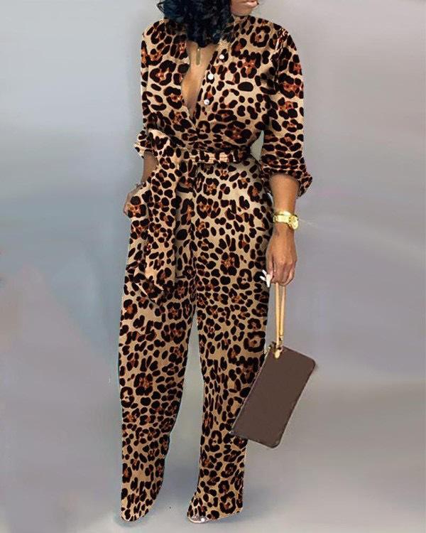 Shop Wholesale Womens Boutique Clothing Leopard Print Jumpsuit