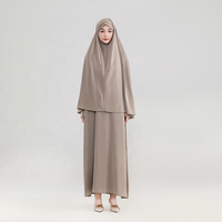 Date arabe turc Jilbab dubaï Abayas femmes musulmanes robe islamique Simple couleur unie en mousseline de soie prier robes Abaya EID