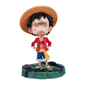 Carino 15cm giapponese uno pezzi figura Anime faccia espressione infanzia Luffy PVC Action <span class=keywords><strong>Figure</strong></span> giocattoli decorazione un pezzo figura - Product Image 2