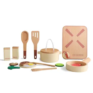 Gran oferta, juego de simulación de cocina de madera, juego para padres e hijos, juguetes Montessori para niños, juguetes para juegos de simulación de roles para niños pequeños