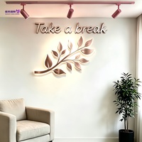 Lettres LED 3D personnalisées en acier inoxydable rétroéclairées, logo mural pour entreprise, éclairage halo inversé, étanche IP65, usage commercial