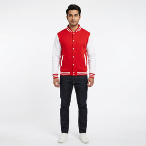 OEM Custom <b>Men's</b> Varsity <b>Jacket</b> High Quality Wool Fabric with Comfortable <b>Long</b> Leather CollegeBaseballjacket for <b>men</b> - Product Image 1
