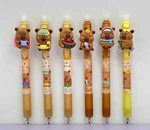 Pulpen Gel Capybara Lucu yang Dapat Dihapus, Hadiah Inspiratif - Product Image 1