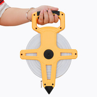 Ruban adhésif métrique double face en fibre de verre BTE Professional Open Reel, résistant à l'eau et aux chocs, haute précision, 20 m, pour la construction