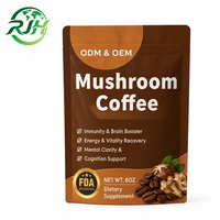 Complément Alimentaire Café aux Champignons OEM ODM : Immunité, Stimulation Cérébrale, Énergie, Récupération, Clarté Mentale, Soutien Cognitif 8oz