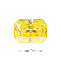 Moissanite en vrac de qualité VVS1, taille radiant, rouge grenat, jaune citron, 1ct, 2ct, 3ct avec certificat GRA – Vente en gros
