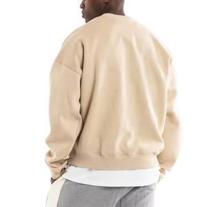 Sudaderas de Cuello Redondo de Algodón Personalizadas al por Mayor para Hombre, Sudadera de Cuello Redondo Lisa de Alta Calidad - Product Image 3