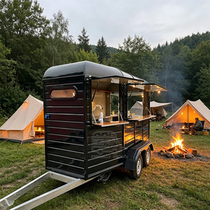 Modern Horse <b>Box</b> With Storage Prep Area For Mobile Dining And Pop Up Events Street Food Cart - Product Image 1