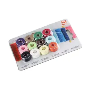 New Arrival 12pcs/set 40S/2 50yds Refillable Bobbins Sewing Thread for Hand Sewing or Machine